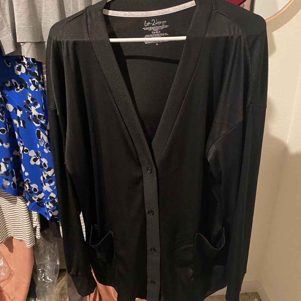 Black cardigan